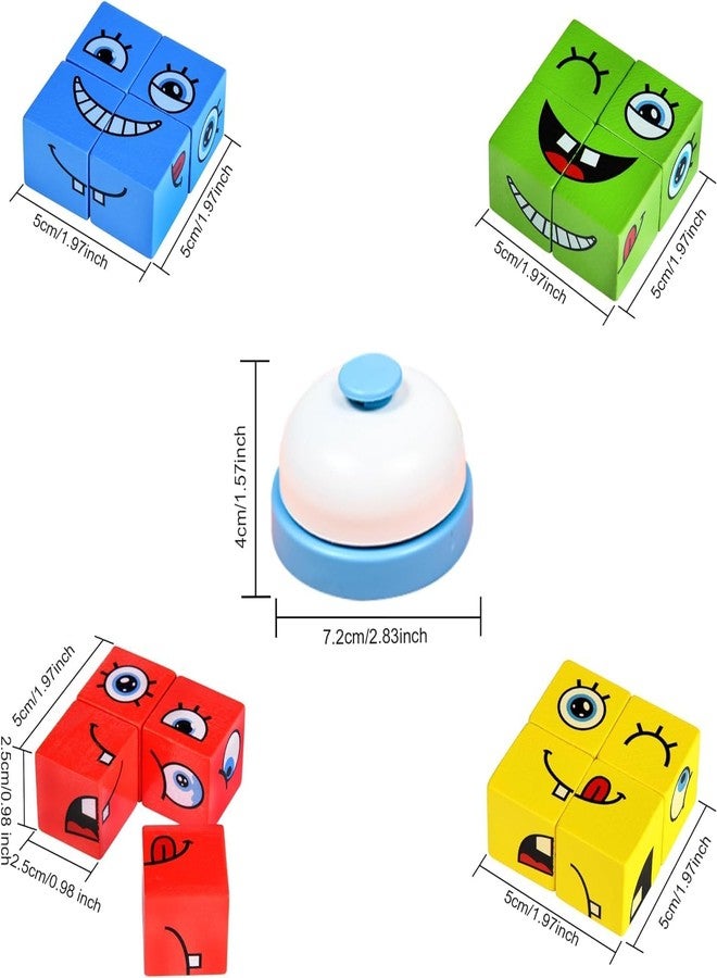 japti Emoji Cube face Expressions Changing Game for Kids, Matching Block Puzzle Building Toy Puzzle for Boys Girl Educational Learning Game(1 pcs/Multi Color) - Image 3